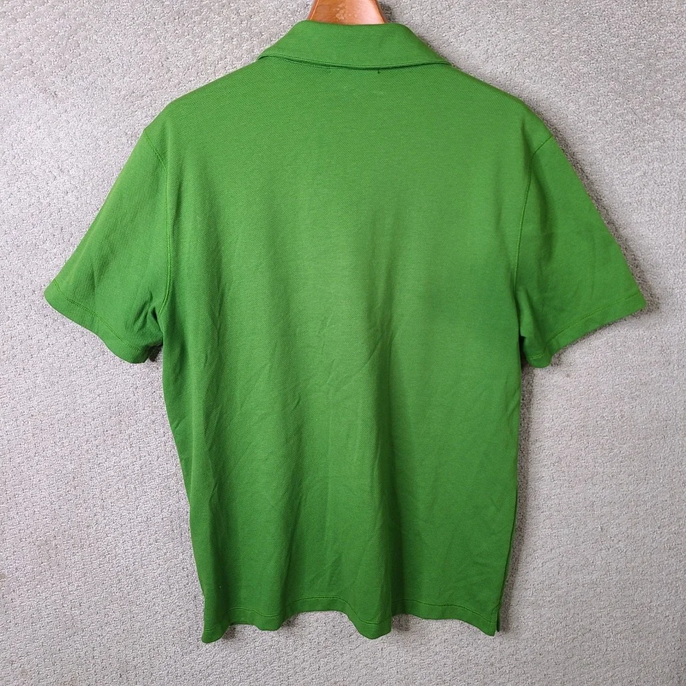 Banana Republic Shirt Mens Large Green Polo Core Temp Cotton Blend Casual